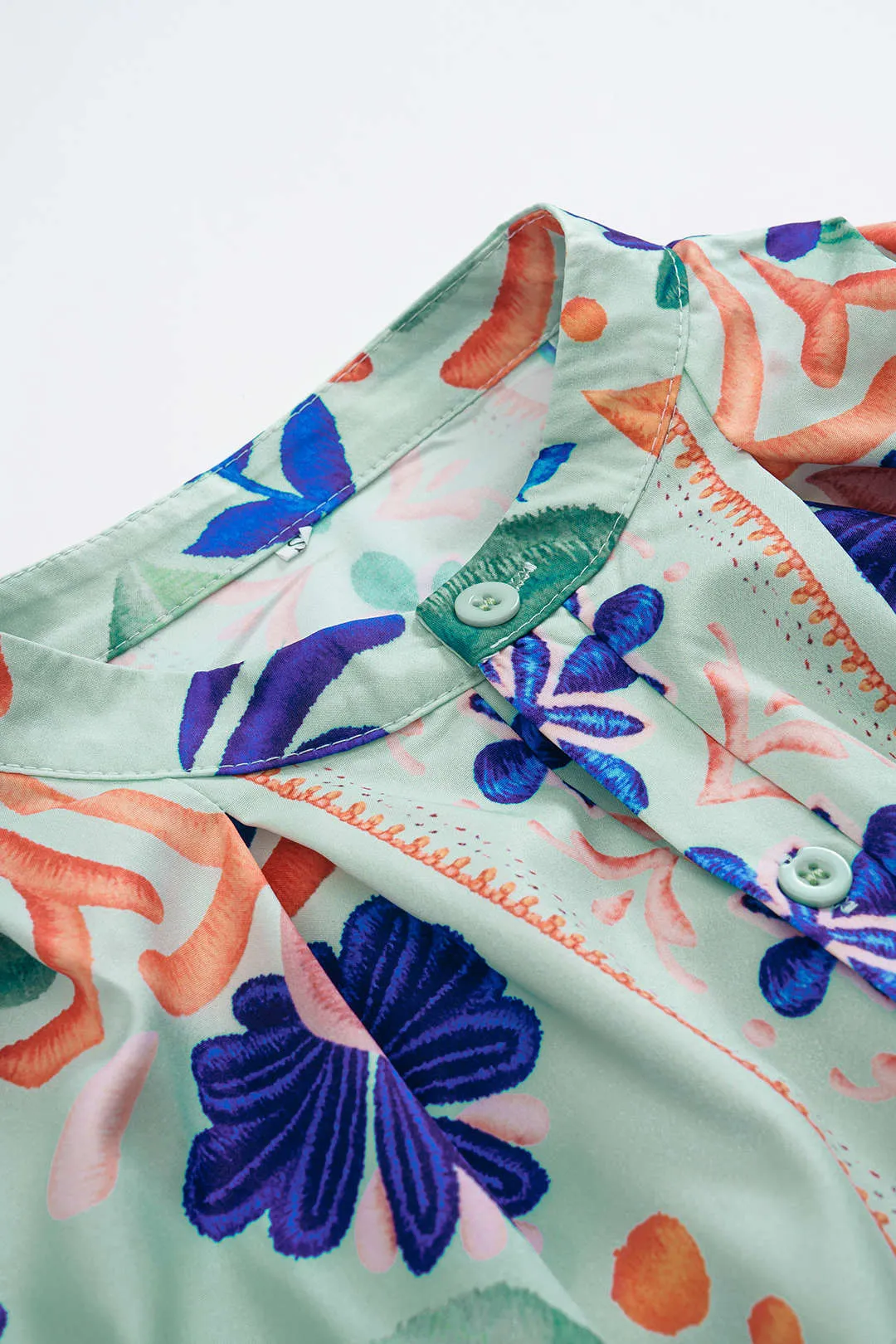 Bohemsk mønsterbinding kortærmet jumpsuit sold by Micas product image thumbnail 3