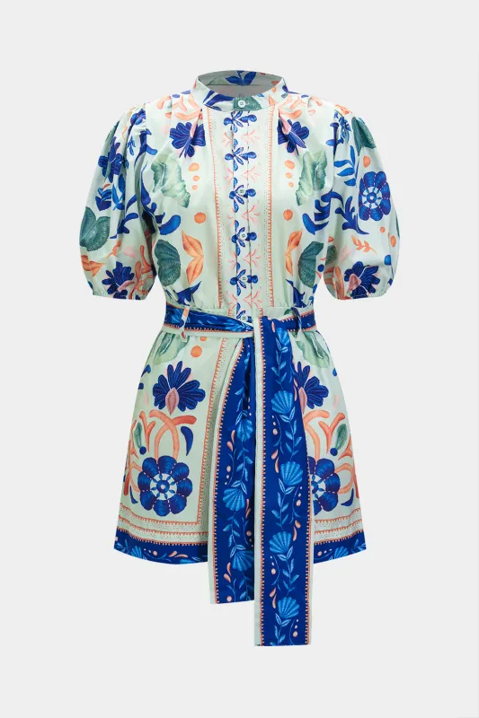 Bohemsk mønsterbinding kortærmet jumpsuit sold by Micas