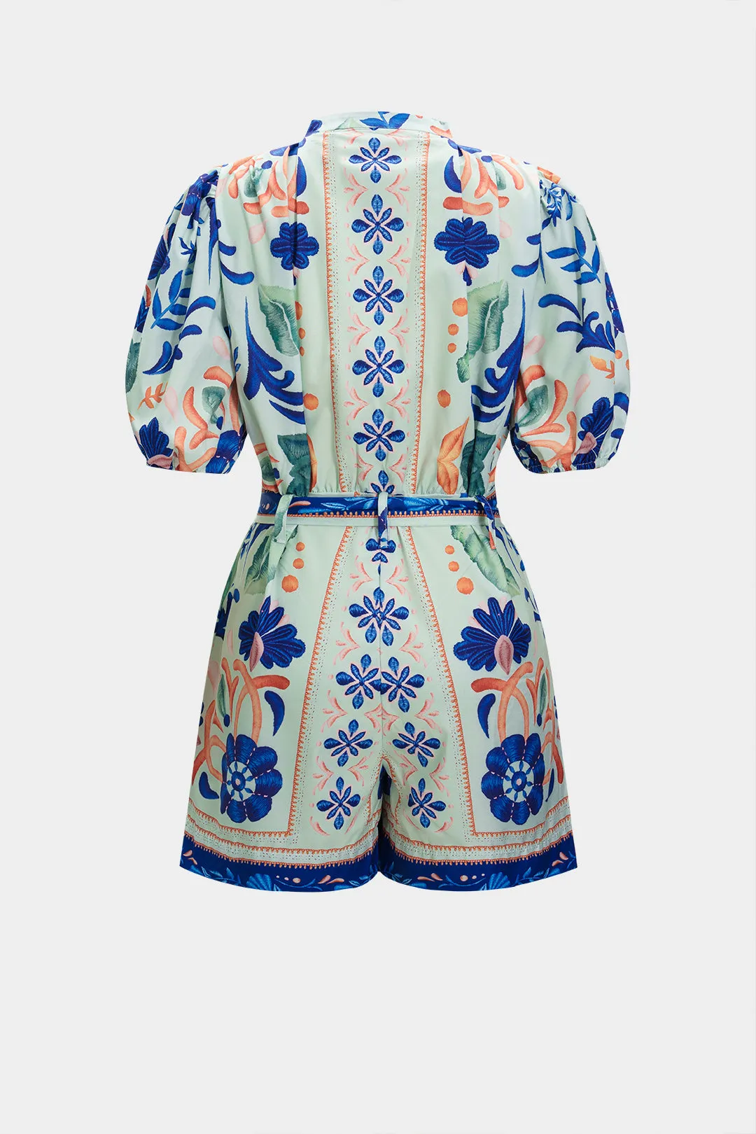 Bohemsk mønsterbinding kortærmet jumpsuit sold by Micas product image thumbnail 2