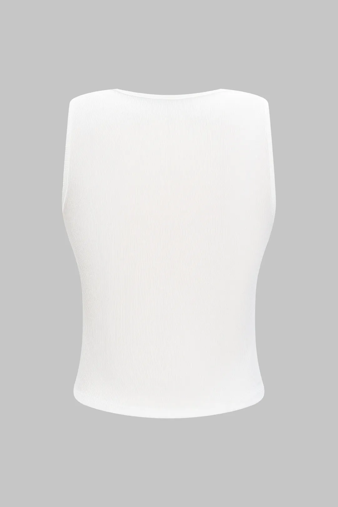 Denim patchwork tank top sold by Micas product image thumbnail 2