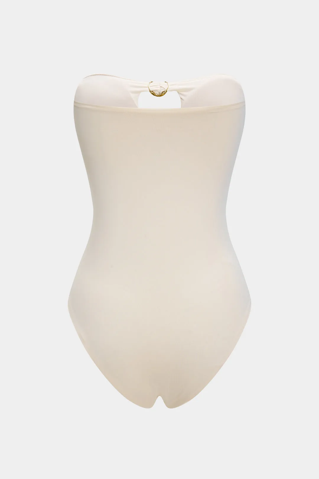 Metallisk indretning Skåret ud ruket stroppeløs ærmeløs rør bodysuit sold by Micas product image thumbnail 2