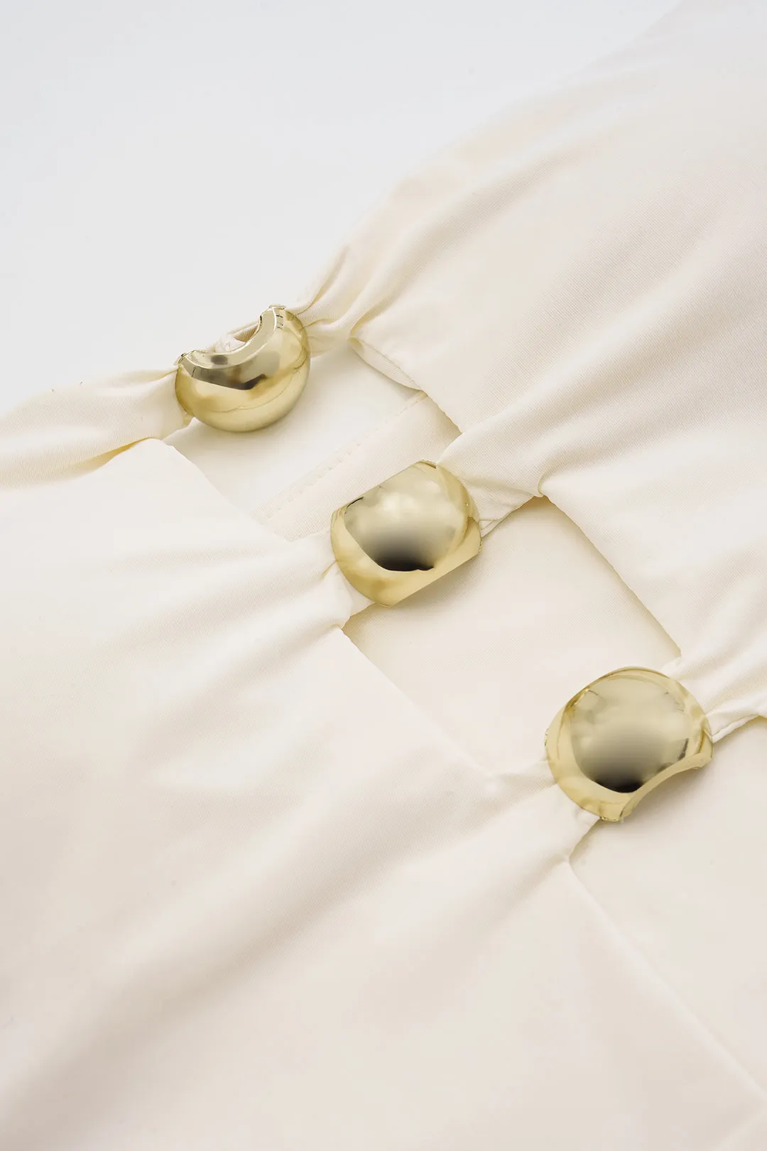 Metallisk indretning Skåret ud ruket stroppeløs ærmeløs rør bodysuit sold by Micas product image thumbnail 3