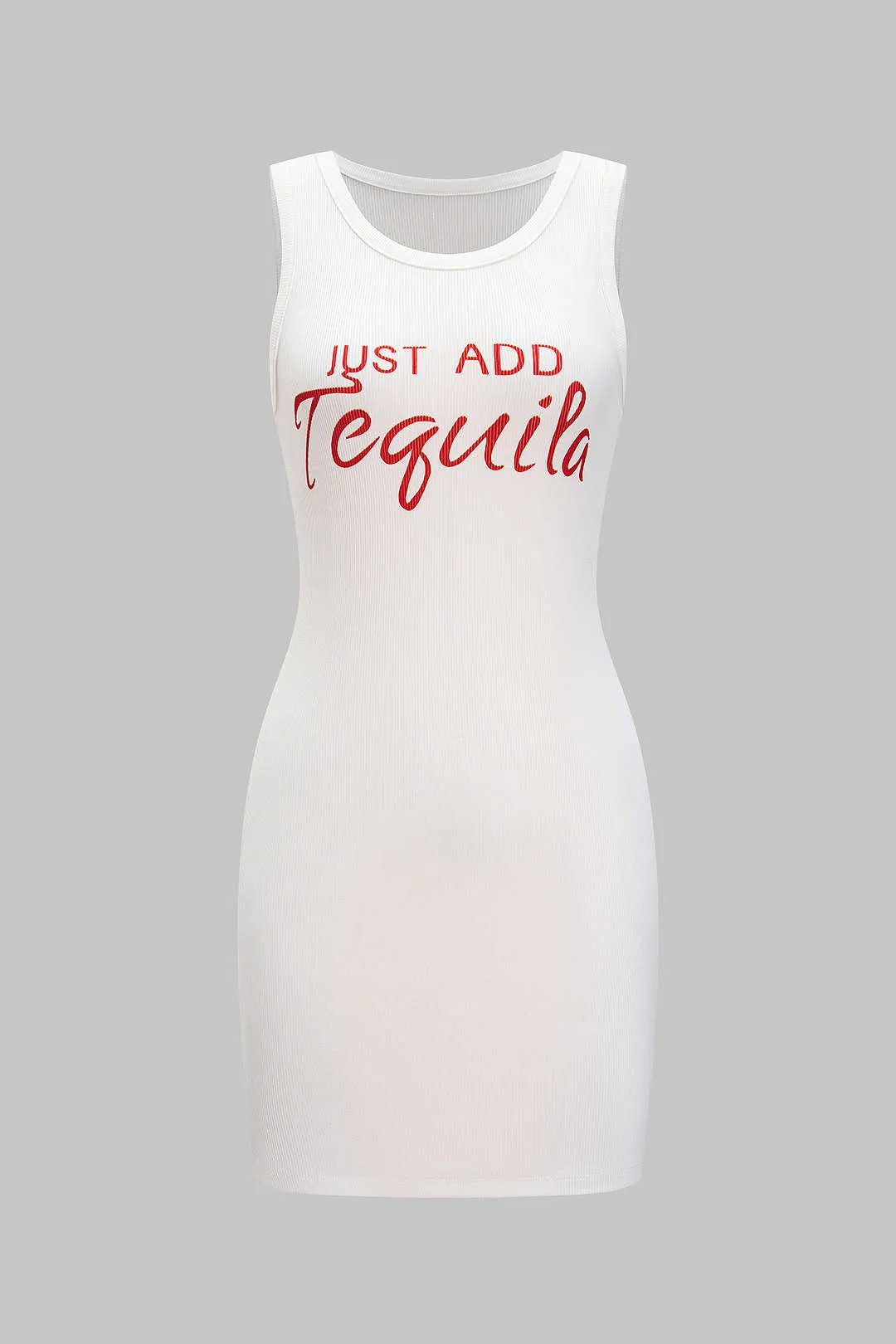 Brevprint ærmeløs tank mini kjole sold by Micas