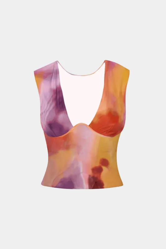 Ombre Print V-Neck Tank Top sold by Micas