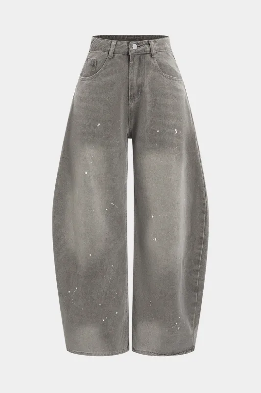 Denim brede ben tønde jeans sold by Micas