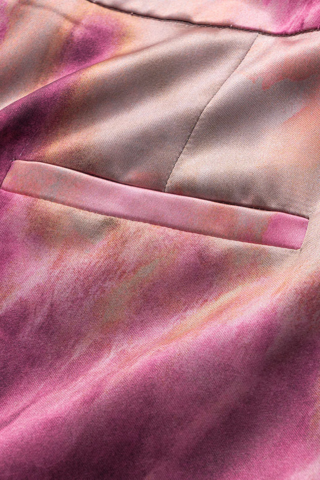 Satin abstrakt mønster brede ben bukser sold by Micas product image thumbnail 5