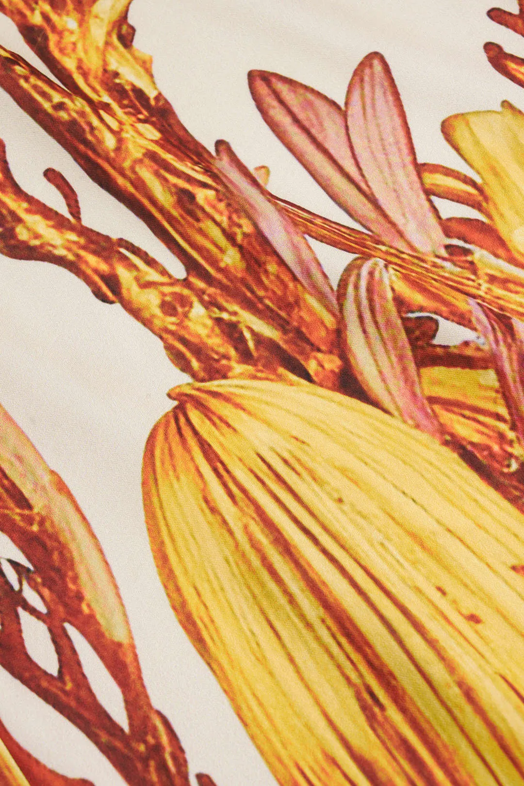 Satin Floral Pattern High Waist Trousers sold by Micas product image thumbnail 3