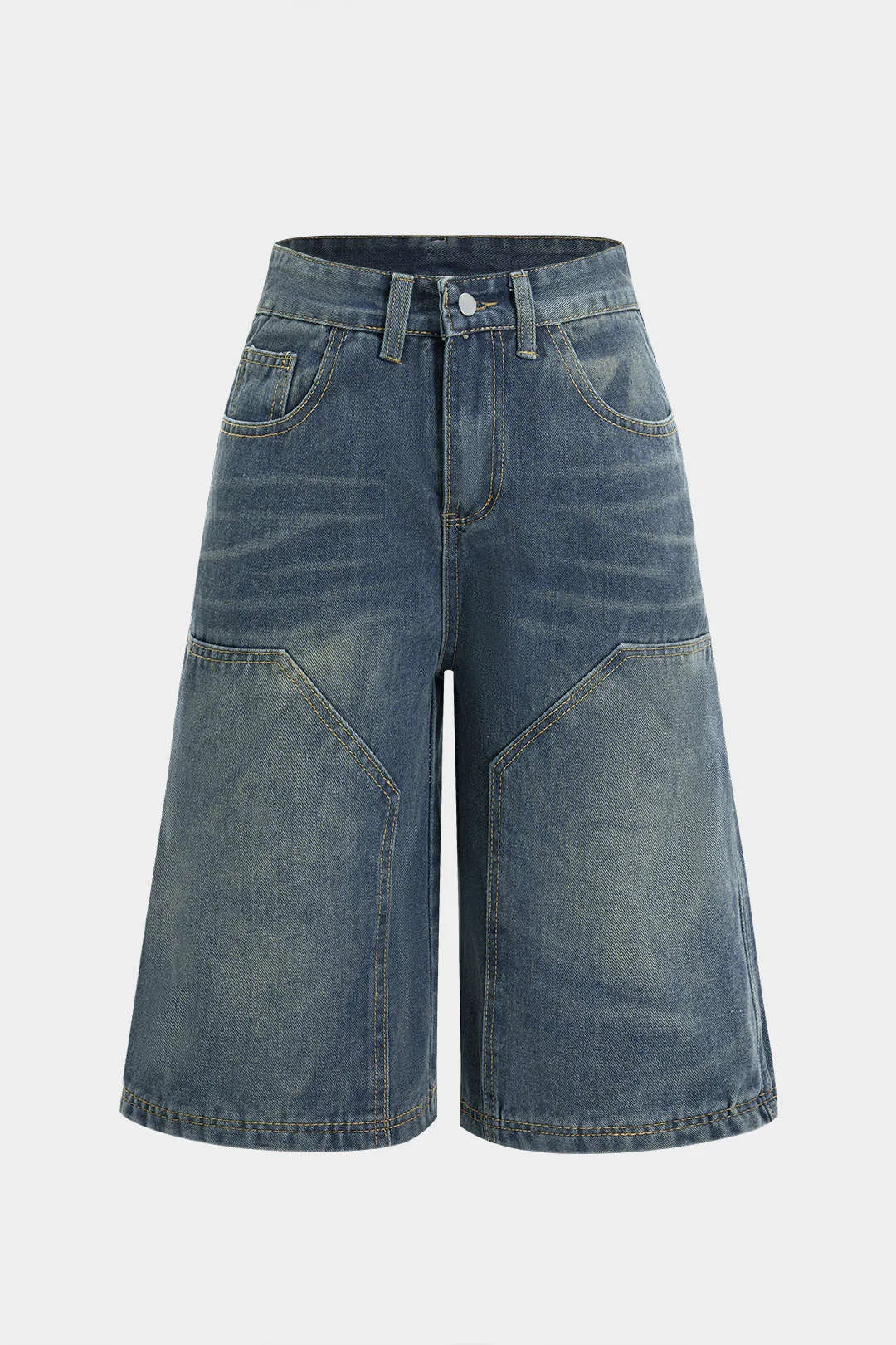 Denim brede benshorts sold by Micas