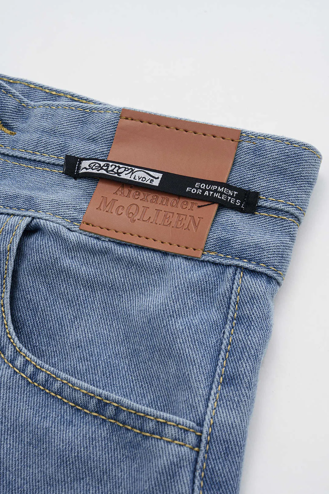 Denim flod flossede høje talje brede benshorts sold by Micas product image thumbnail 3