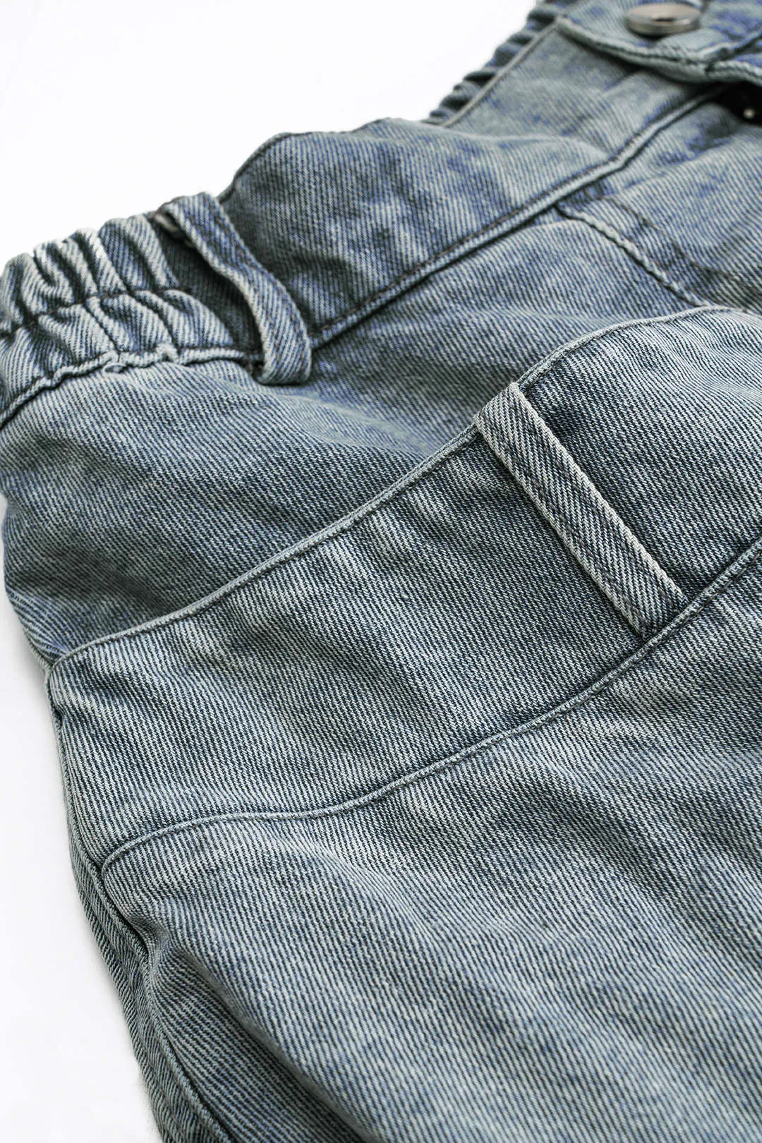 Denim ruched klap lomme nederdel sold by Micas product image thumbnail 4