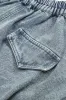 Denim ruched klap lomme nederdel sold by Micas