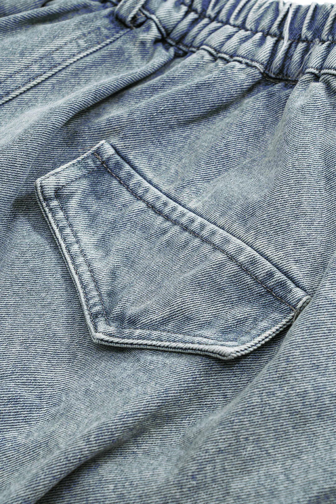 Denim ruched klap lomme nederdel sold by Micas product image thumbnail 3
