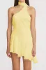 Chiffon Halter Neck Cut Out Ruffle Asymmetrical Backless Sleeveless Mini Dress sold by Micas