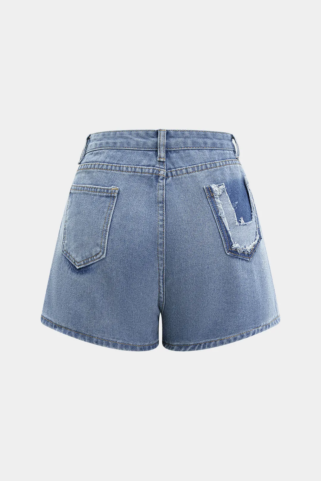 Denim Button High Waist Wide Leg Shorts sold by Micas product image thumbnail 3