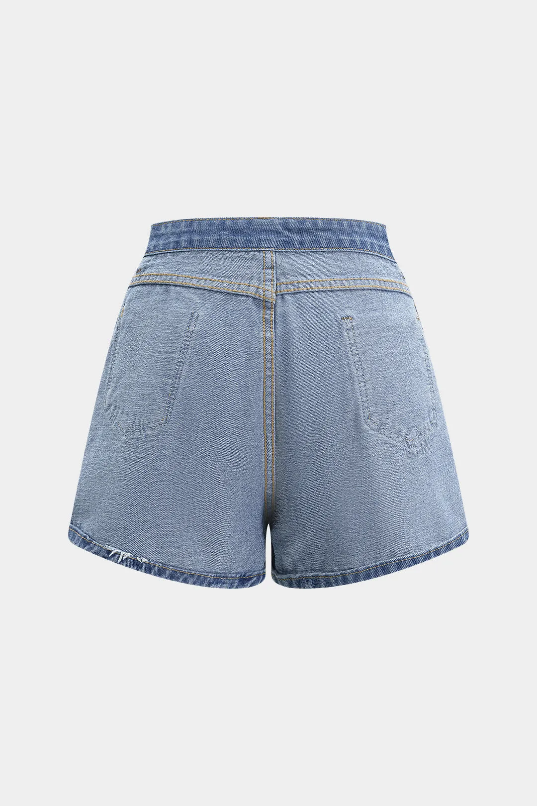 Denim Button High Waist Wide Leg Shorts sold by Micas product image thumbnail 5