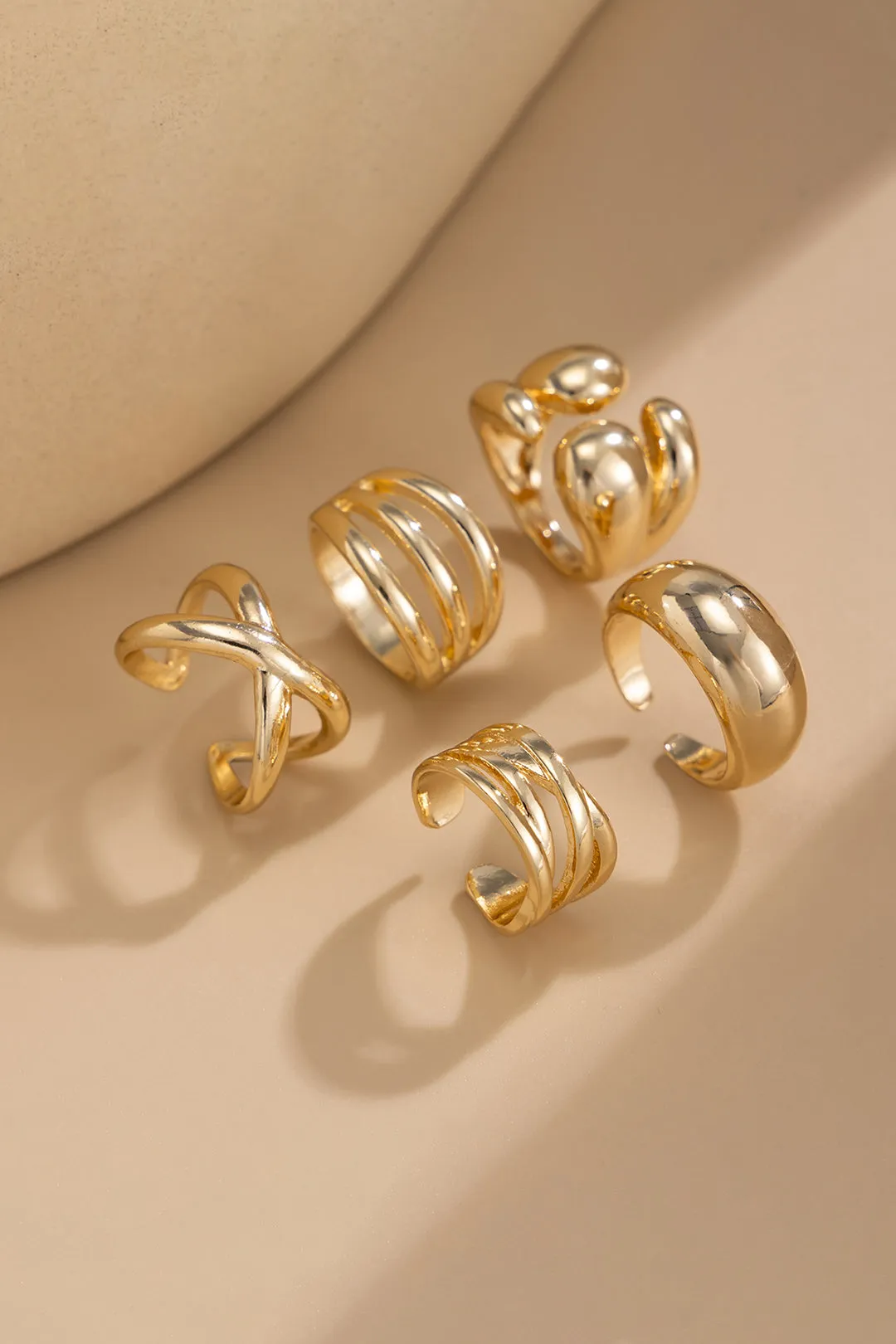 Alloy Geometric Open Ring -sæt sold by Micas product image thumbnail 2