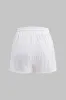 Solid Drawstring bølgemønster shorts sold by Micas