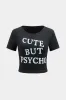Brevprint rund hals kortærmet t-shirt sold by Micas