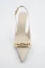Kæde Metallic Pointed Heels sold by Micas