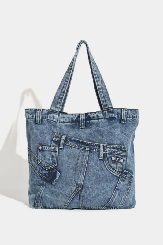 Denim vintage skulder taske sold by Micas