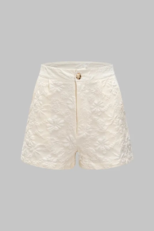 Jacquard High Waist Shorts sold by Micas