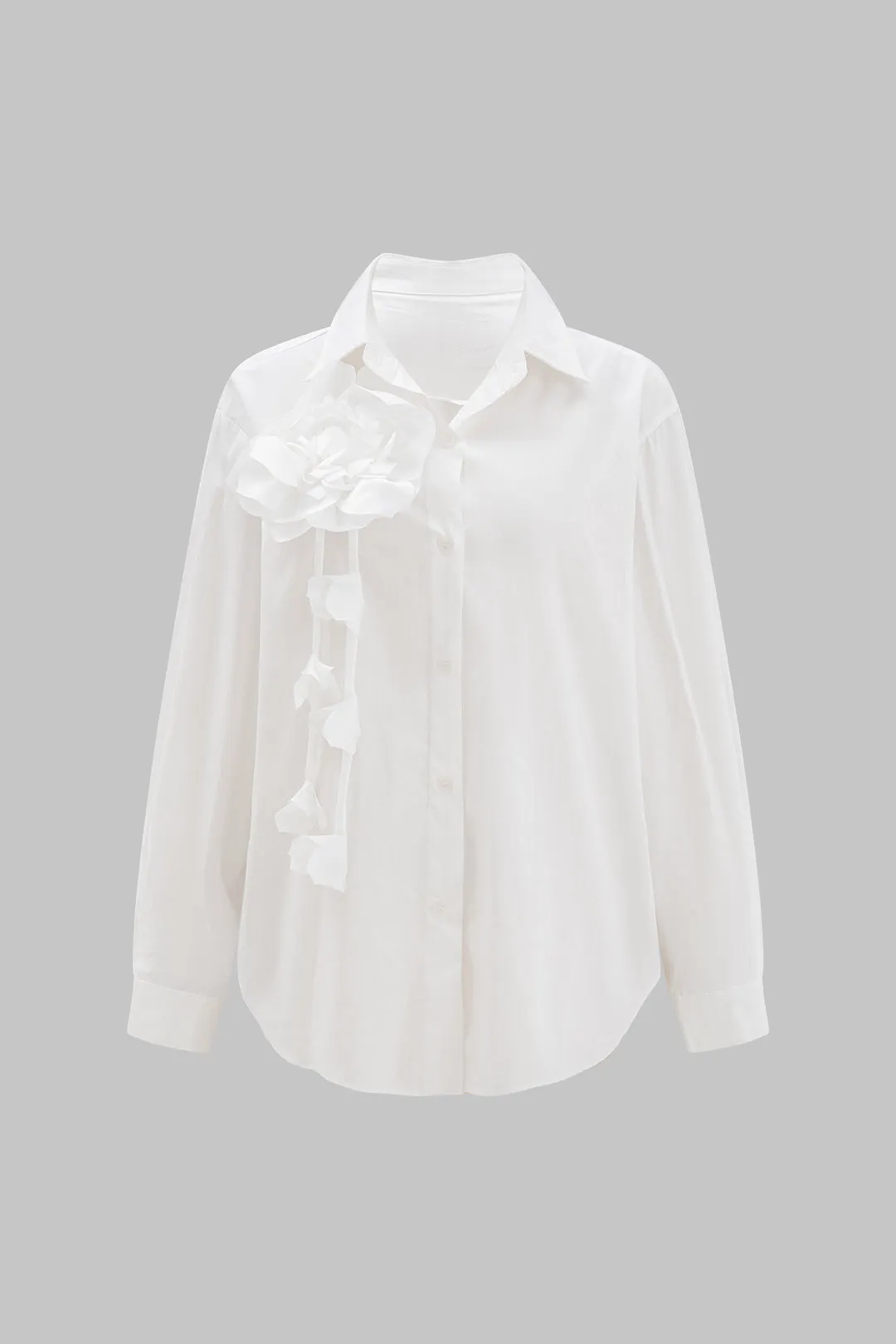 3d blomster langærmet skjorte sold by Micas