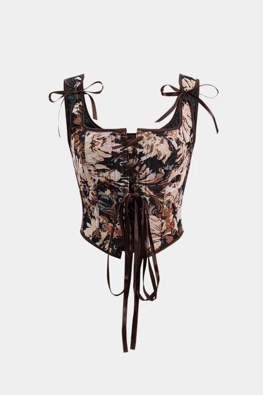 Jacquard broderi slip cami top sold by Micas