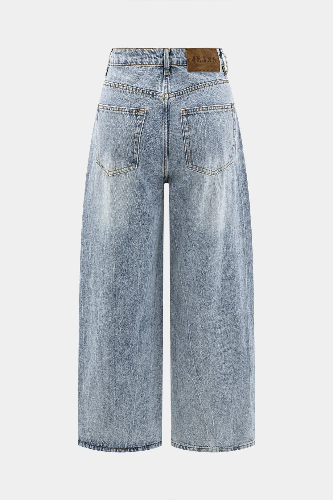 Denim høj talje brede benbukser sold by Micas product image thumbnail 2