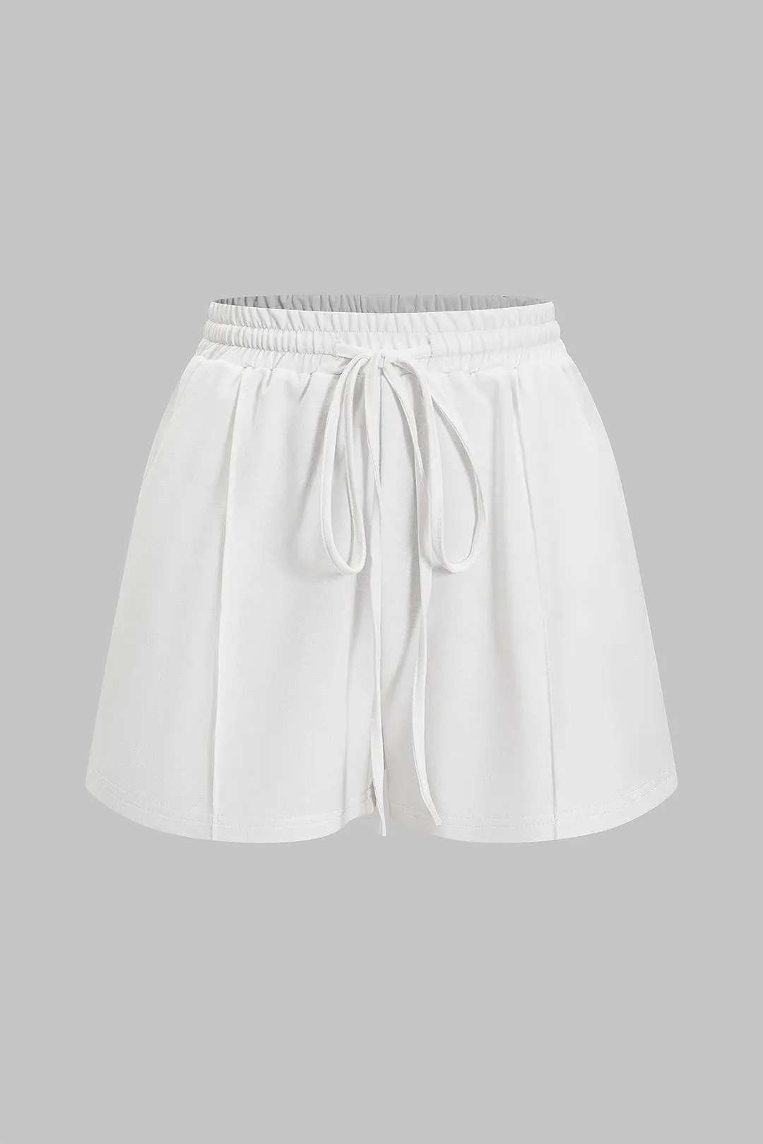 Letter Print T-shirt And Drawstring Shorts Set sold by Micas product image thumbnail 4