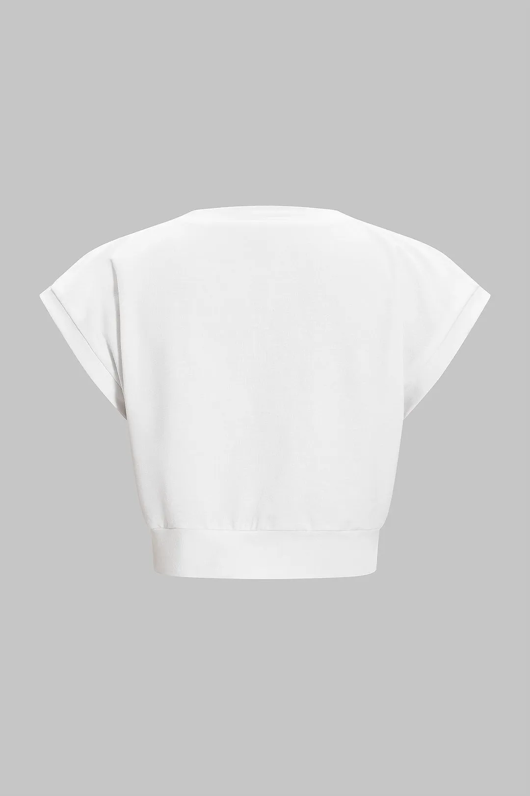 Letter Print T-shirt And Drawstring Shorts Set sold by Micas product image thumbnail 3