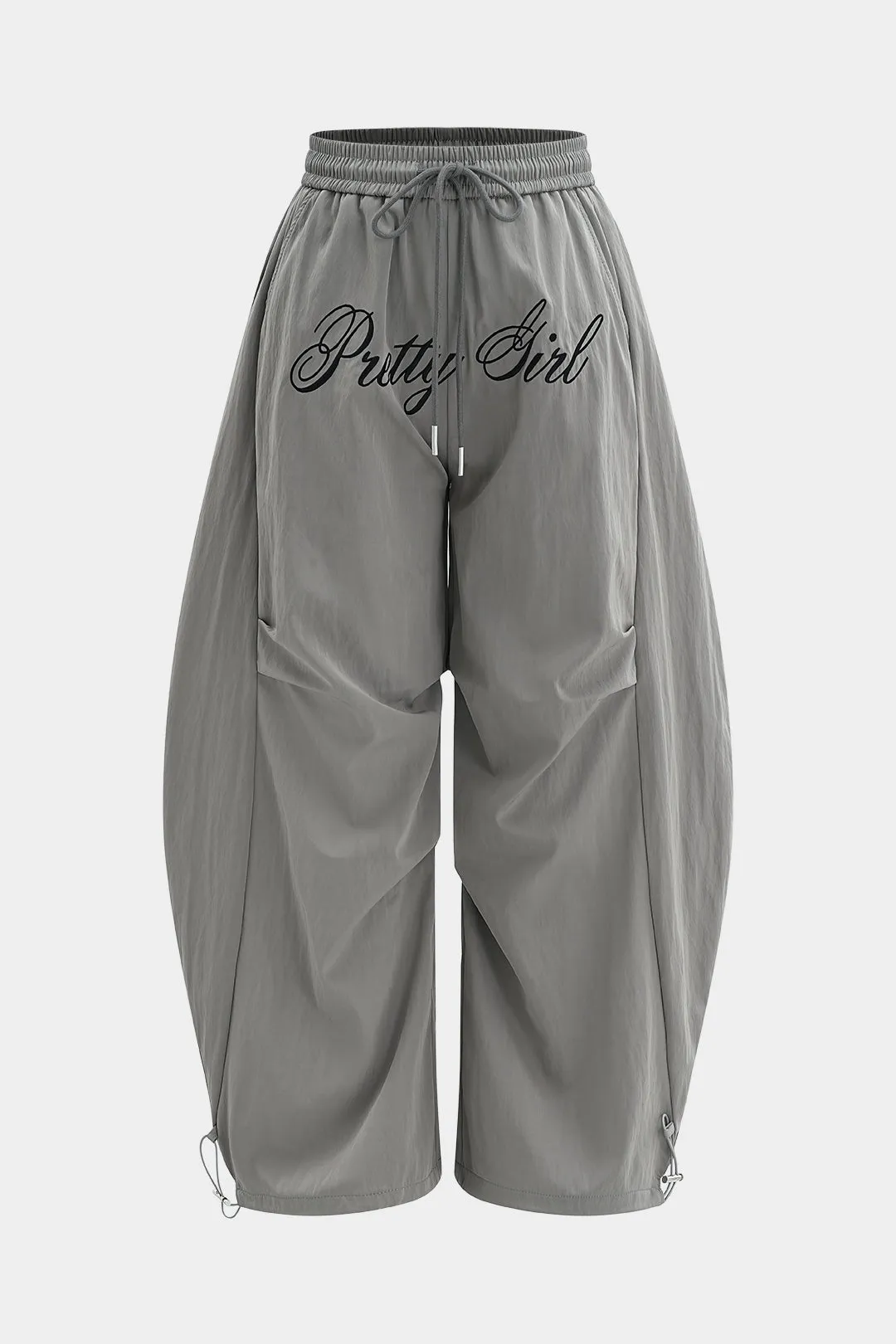 Broderi brede ben tønde bukser sold by Micas