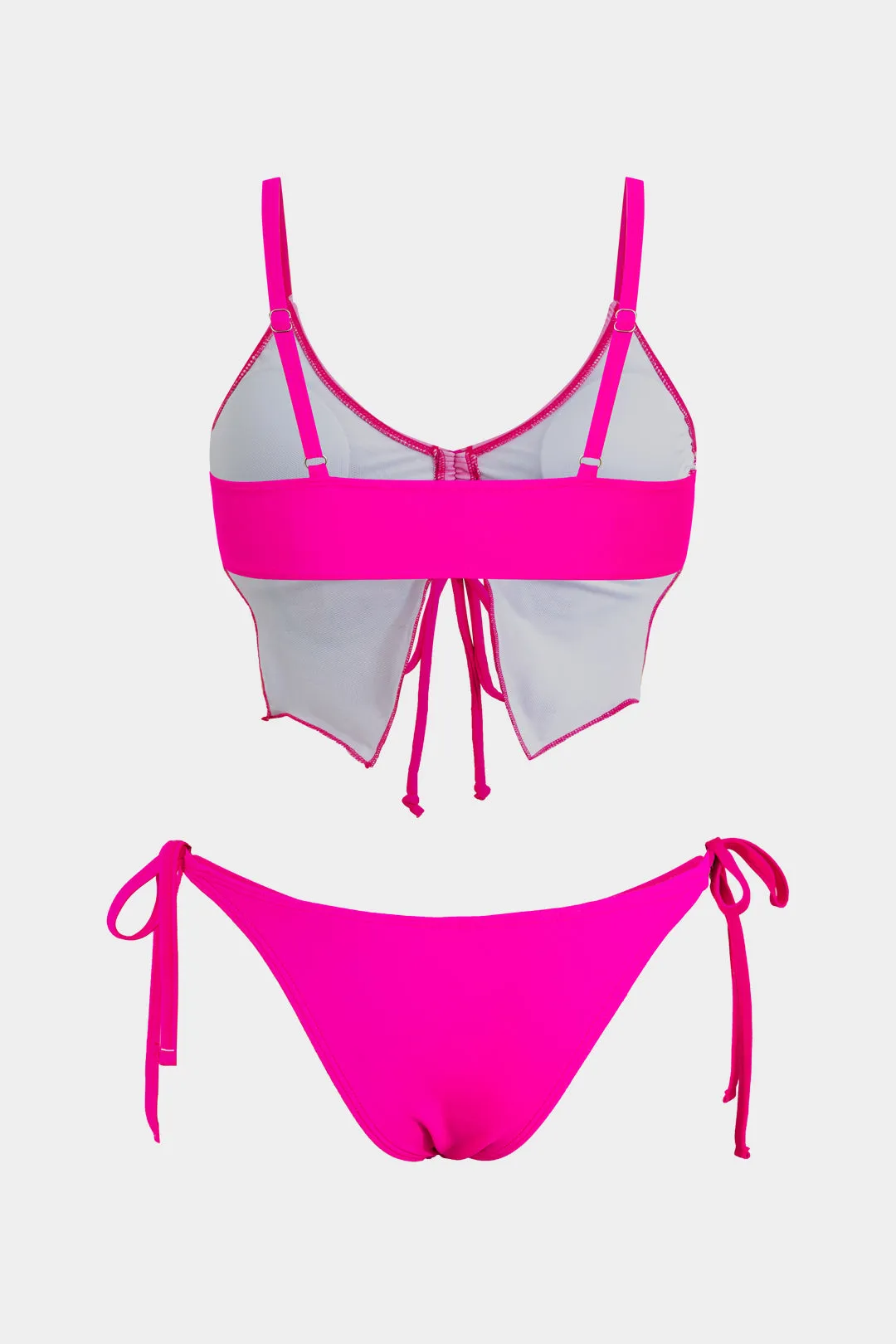 Plus Size Butterfly Print Tie-Up Two-Pieces Bikini Set sold by Micas product image thumbnail 2