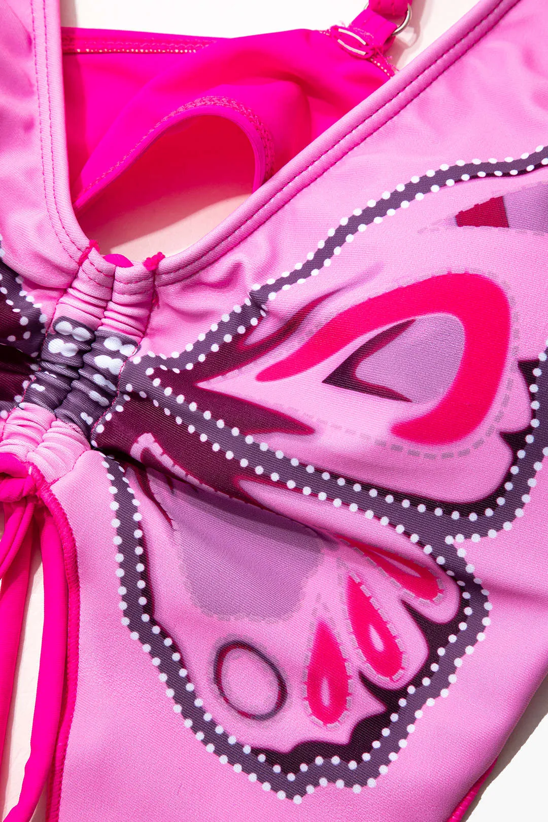 Plus Size Butterfly Print Tie-Up Two-Pieces Bikini Set sold by Micas product image thumbnail 3