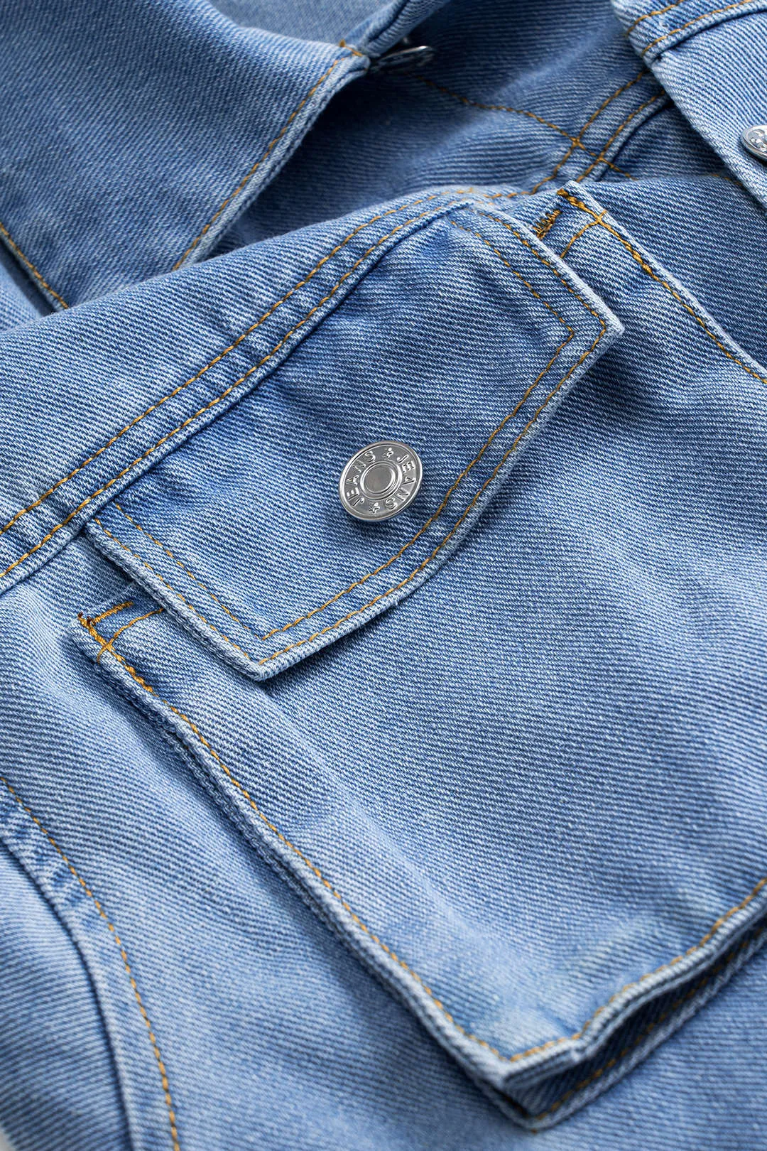 Denim Pocket Tie-Front Romper sold by Micas product image thumbnail 3