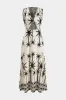 Palm Print Cut Out Twist Knot Sleeveless Midi Dress sold by Micas