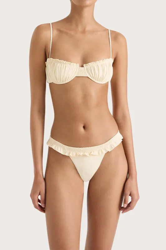 Ruffle Ruched Two-Pieces Bikini Set sold by Micas