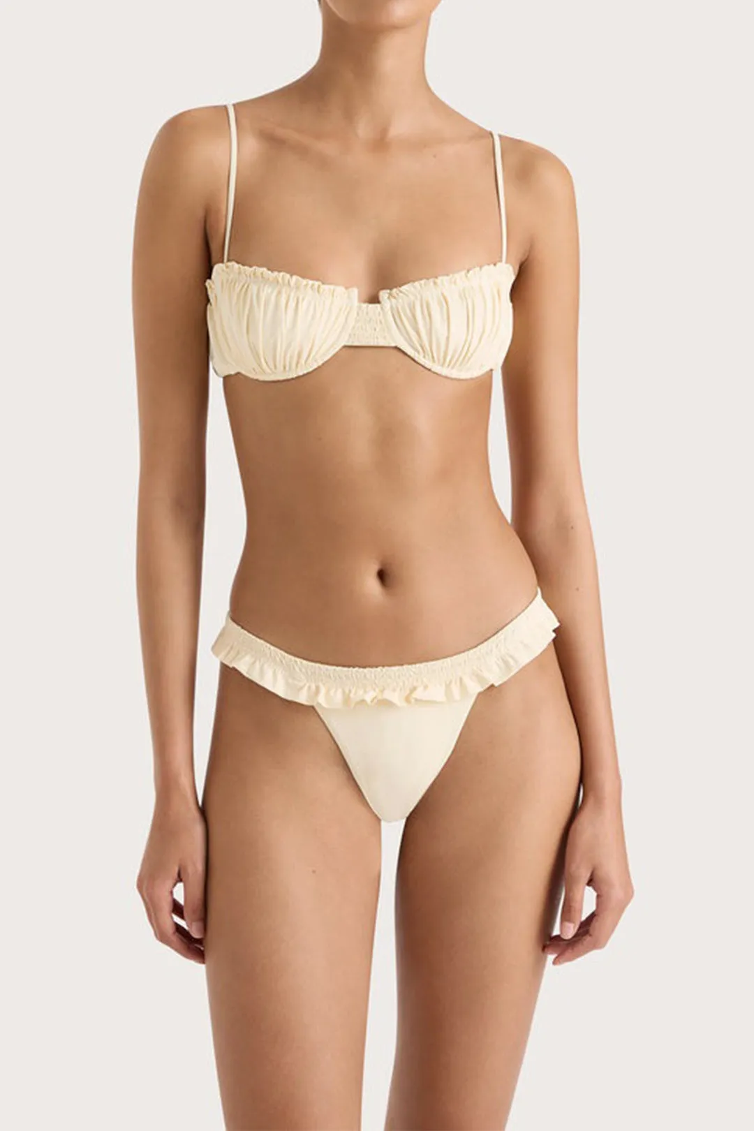 Ruffle Ruched Two-Pieces Bikini Set sold by Micas