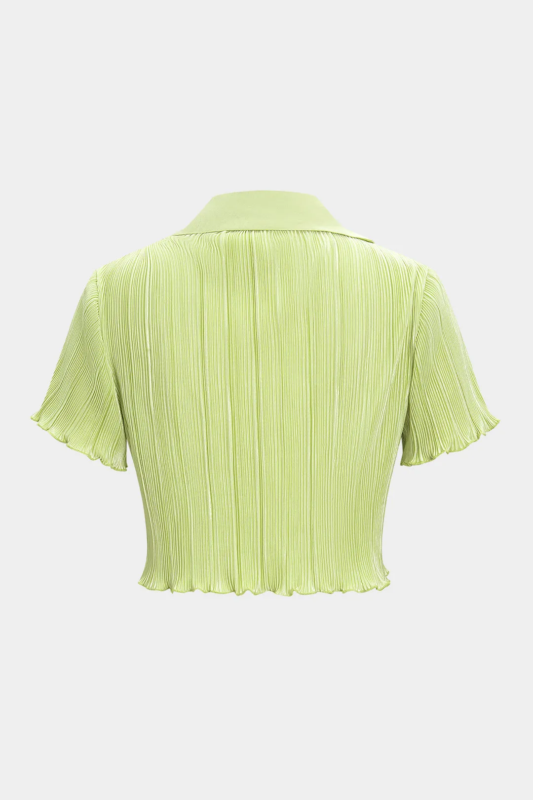 V-hals plisset kortærmet tank top og spalte nederdel sæt sold by Micas product image thumbnail 3