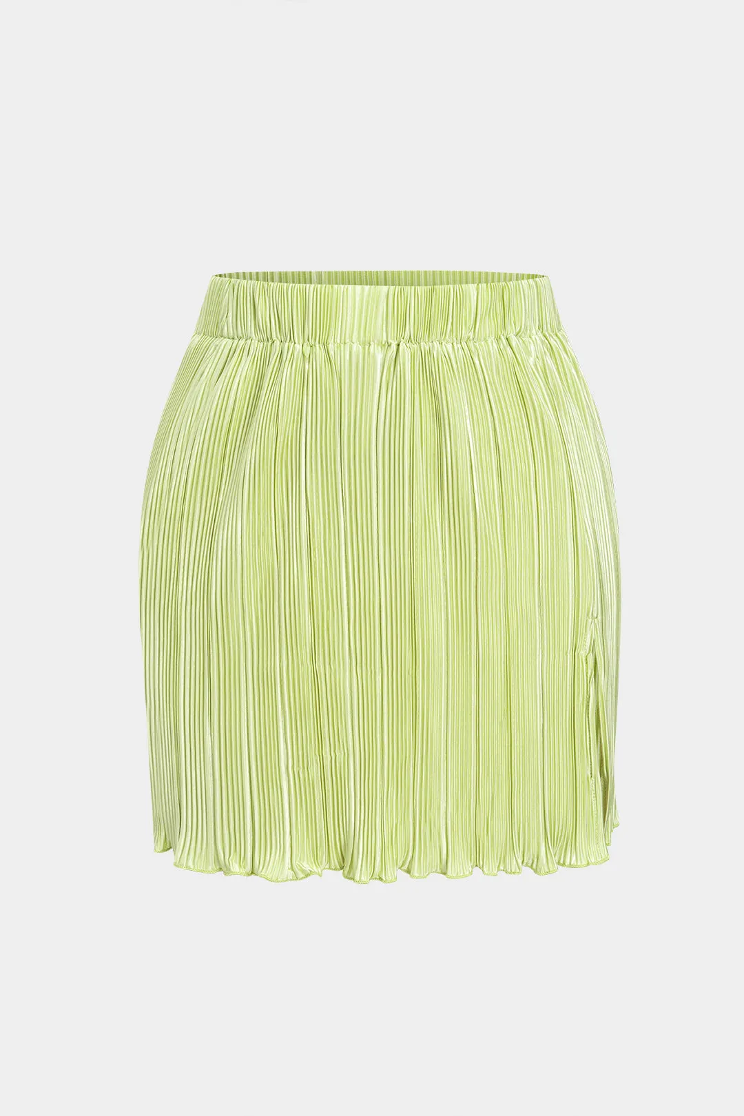 V-hals plisset kortærmet tank top og spalte nederdel sæt sold by Micas product image thumbnail 4