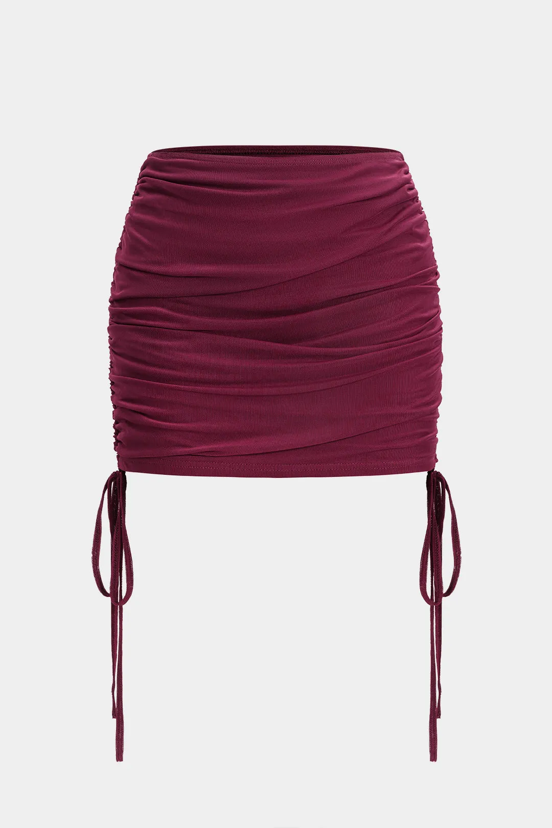 Mesh-sammenbinding Ruched tre-stykker nederdel sæt sold by Micas product image thumbnail 4