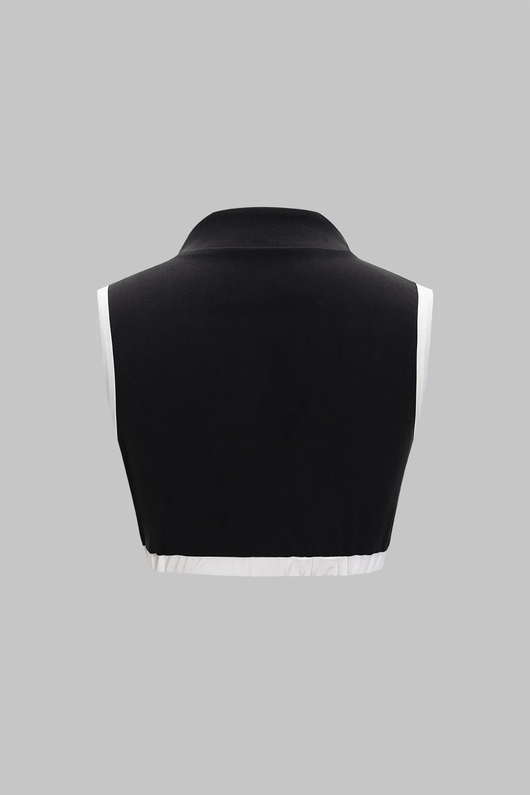 Kontrast lynlås tank top og binding nederdel sæt sold by Micas product image thumbnail 3