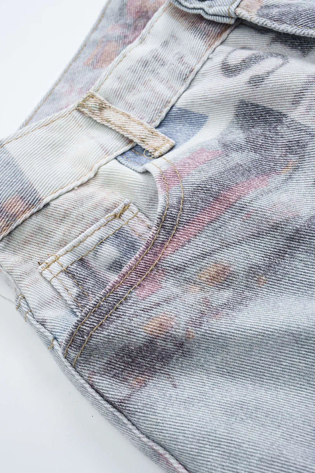 Denim avisprint lige ben jeans sold by Micas product image thumbnail 3