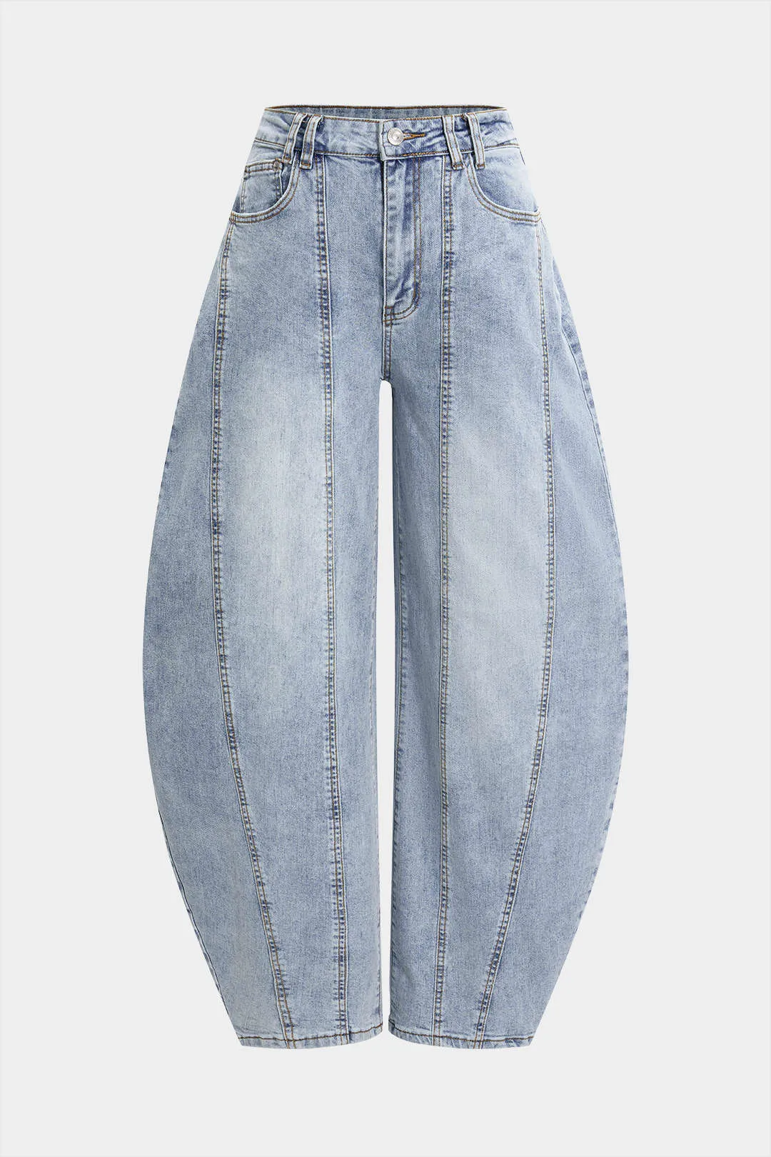 Denim brede ben tønde jeans sold by Micas