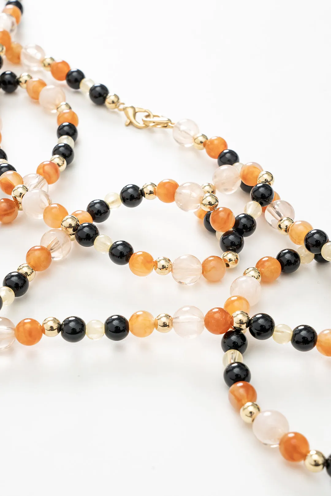 Mesh Tie Dye Print Metallic Decor Beaded V-Neck Halter Rygfri Skåret ærmeløs maxi-kjole sold by Micas product image thumbnail 4