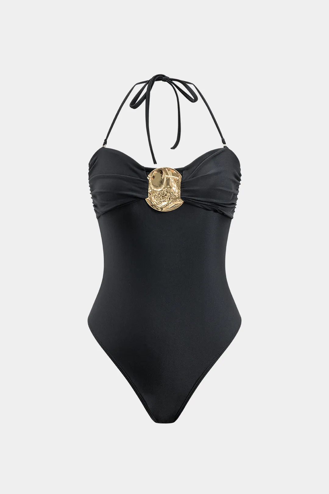 Metallisk indretning ruked badedragt i ét stykke sold by Micas