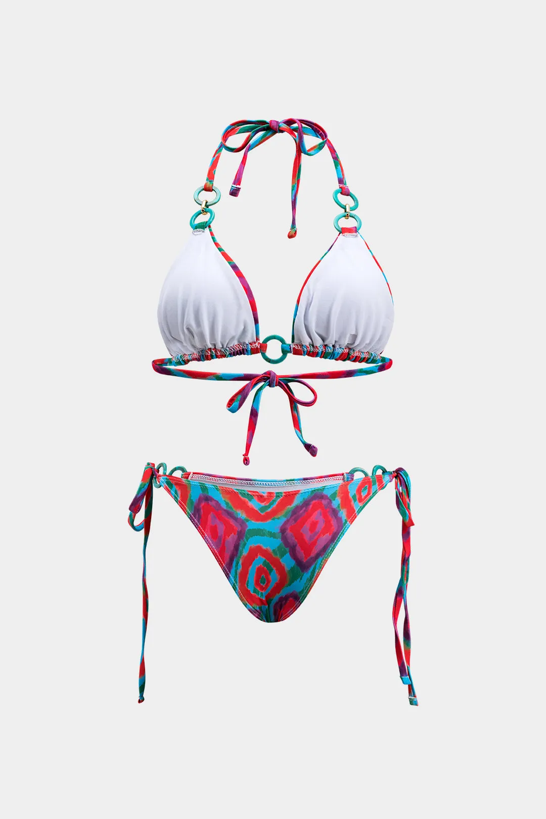 Tie-up akvarelprint bikini sæt sold by Micas product image thumbnail 2