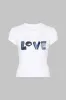 Brevprint rund hals kortærmet t-shirt sold by Micas