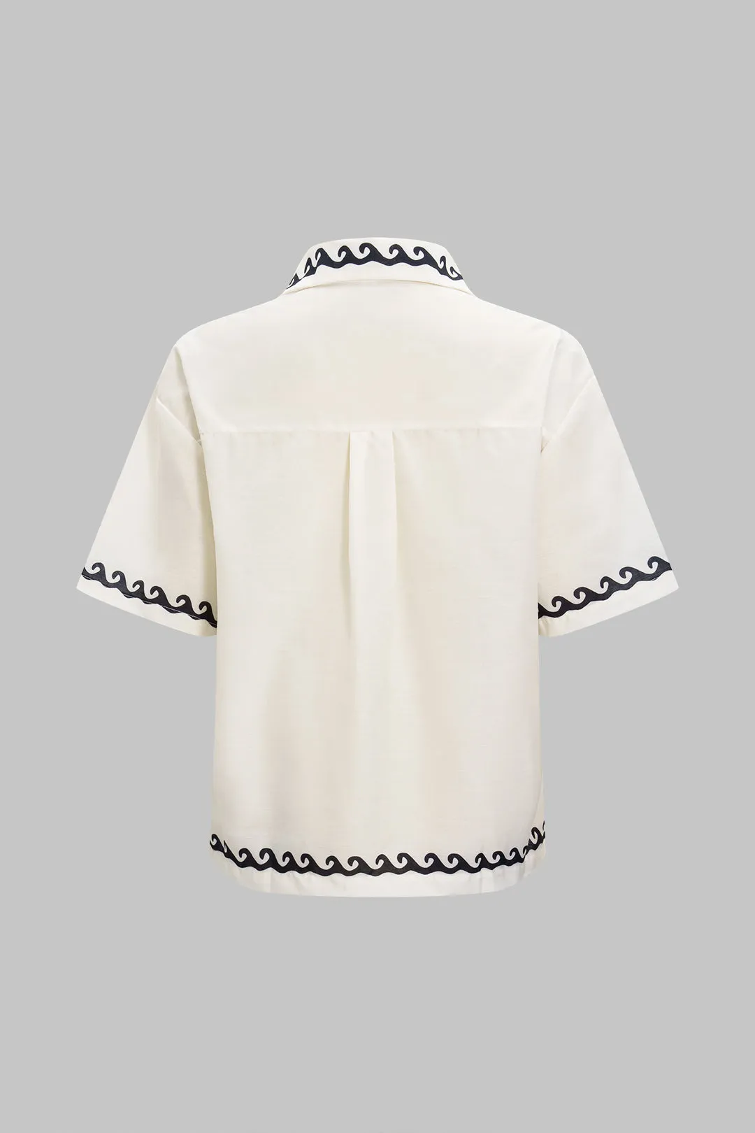 Abstract Print Linen Button Shorts Set sold by Micas product image thumbnail 4