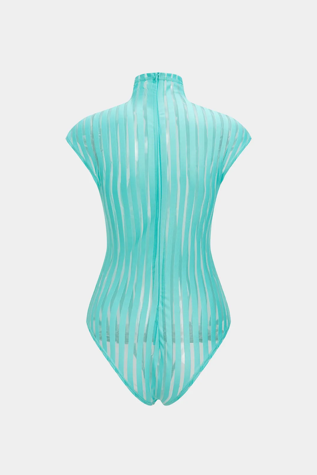 Striber mesh lynlås bodysuit og nederdel sæt sold by Micas product image thumbnail 4