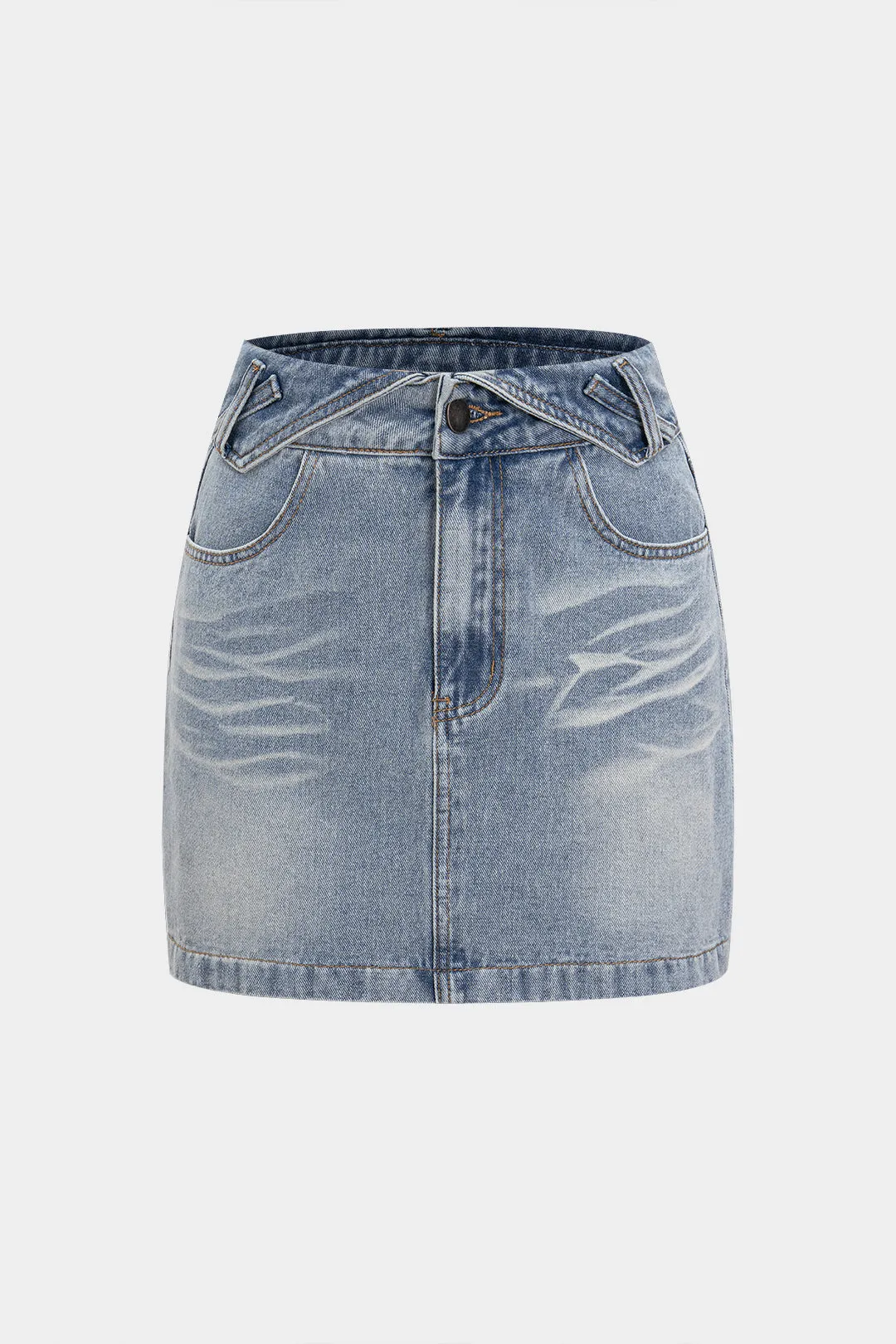 Denim lavt talje shorts sold by Micas